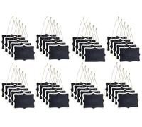 Werwing Mini Blackboard Hanging Decor - Double-Sided 8.5x6 cm Chalkboard Signs with Rope for Home, Market Stall, Craft Display (40pcs)