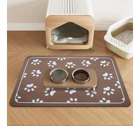 Werwing Pet Feeding Mat - 20" x 12" Super Absorbent Dog Bowl Mat with Non-Slip Backing, Quick-Dry Diatom Mud Surface, Waterproof Cat/Dog Placemat for Floors