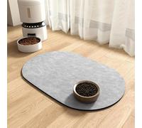 Werwing Pet Feeding Mat for Dogs & Cats - 19"x12" Super Absorbent Quick-Dry Non-Slip Dog Food Mat for Messy Drinkers, No-Stain Floor Protector