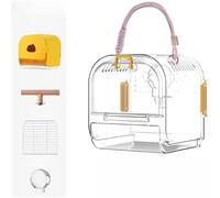 Werwing Portable Bird Travel Cage - Lightweight, Waterproof Carrier for Parakeets, Budgies & Small Birds | Ventilated Design with Removable Cover
