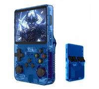 Werwing R36S Retro Game Console, 3.5 Inch IPS Screen, 64GB TF Card with 10,000+ Preloaded Games, Linux OS Handheld Gaming Device(Blue)