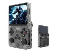 Werwing R36S Retro Game Console, 3.5 Inch IPS Screen, 64GB TF Card with 10,000+ Preloaded Games, Linux OS Handheld Gaming Device(Black)