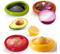Werwing Reusable Food Storage Containers 4 Pack - Keep Avocado, Fruits Vegetables Fresh in Fridge, Prevent Browning