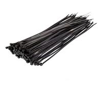 Werwing Self-Locking Nylon Cable Ties, 4.8x350mm & Black (100pcs), UL94V-2 Flame Retardant, Wire Ties for Organizing, Bundling, DIY