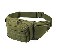 Werwing Tactical Fanny Pack for Men - 800D Waterproof Oxford Conceal Carry Fanny Pack for Hiking, Fishing & Hunting | Adjustable Tactical Waist Pack with Lockable Zips (Green)