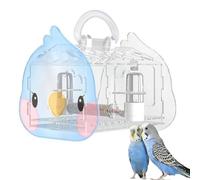 Werwing Transparent Bird Travel Cage Carrier - Portable Backpack with Perch & Bowls | Fashionable, Breathable Carrier for Parakeets, Lovebirds & Small Birds