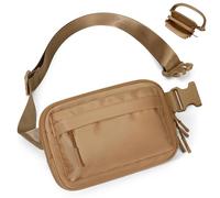 Werwing Waterproof Fanny Packs for Women - Fashion Crossbody Belt Bag with 4 Zipper Pockets, Adjustable Strap for Running, Yoga, Hiking & Travel, Compact & Cute Waist Pack (Brown)