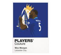 Wes Morgan Leicester City Icon Frame Men's T-Shirt - Red / 5XL