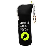 WES - Pickleball Ball Bag | Pickleball Ball Bag with Metal Hook for Fence and Backpack, Pickleball Gifts, Black/White, Holder Bag, athletic