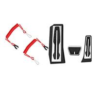 Wesafrae 1 Set Safety Ropes Ignition Key Floating Safety Rope & 1 Set Car Accelerator Pedal Brake Pedals Cover Rest Pedals