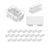 Wesafrae 100 Pack Plastic Gripper Sign Holder with Adhesive Acrylic Panels Name Tag Holders for Cards Photos 1 X 0.5 X 0.5''