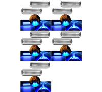 Wesafrae 10Pcs 42LED Boat Drain Light Boat Transom Light Blue Underwater Pontoon Marine Light