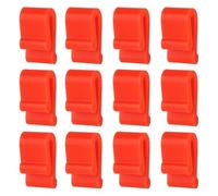 Wesafrae 12pcs Silicone Dutch Oven Lid Clips - Non-Slip, Flexible,Pot Protectors Red