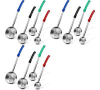 Wesafrae 12x Stainless Steel Solid Portion Control Ladle Spoon - Perfect for, Parties 2oz 4oz 6oz 8oz Spoodle