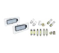 Wesafrae 2 Pcs Car LED SMD License Plate Light & 1 Set Assorted LED Car Interior Inside Light Dome Trunk Map License Plate Lamp