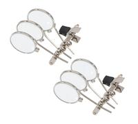 Wesafrae 2 Pcs Clip-on Magnifier for Glasses, Ideal for Reading, Inspection, and Hobby Activities