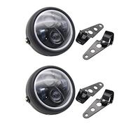 Wesafrae 2pcs 6.5 Inch LED Motorcycle Headlight HiLo Head Light Lamp Bulb DRL for Cafe Racer