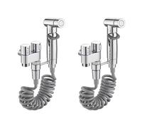 Wesafrae 2X 1-In-2-Out Dual Control Valve Mini Multi-Function Faucet Mini Shower Pressure Bathroom Faucet Kit C