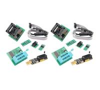 Wesafrae 2X CH341A BIOS USB Programmer SOP8 DIP8 1.8V Conversion Socket 8-Pin Test Clip Set for or Motherboard