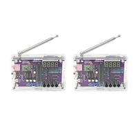 Wesafrae 2X DIY FM Radio Electronic Kit Adjustable Frequency 87-108MHz Digital Display DIY Soldering Project Practice RDA5807S