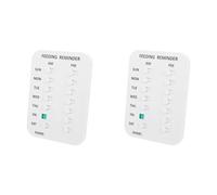 Wesafrae 2X Dog Feeding Reminder, Magnetic or Double Sided Adhesive Application, Reminder to Feeding of Pets-2 Rows