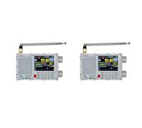 Wesafrae 2X DP-666 TEF6686 Radio 5000mAh High Sensitivity Full Band FM AM FM Short Wave Radio Receiver with Antenna White