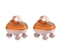 Wesafrae 2X Electric Scalp Massager Rechargeable Head Massager Scalp Stress Relax Waterproof Handheld Hair Scalp Scratcher A