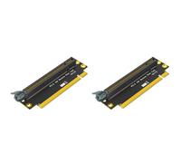Wesafrae 2X PCI-E 16X 3.0 90 Degree Reverse Male to Female Riser Card for 2U Server (Installation Direction Towards CPU)