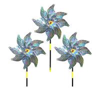 Wesafrae 3 Pieces Windmills, Bird Repellent,Fruit Garden,Reflective Windmill, Bird Repellent, Bird Repellent, Reflective Windmill