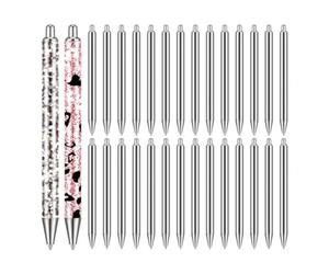 Wesafrae 30 PCS Stainless Steel Pen Blanks for DIY Glitter Pens Epoxy Resin Pens for Handmade Painting Gifts Business Easy to Use