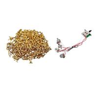 Wesafrae 30Pcs Gold Pickguard Screws for/Electric Guitar & 1x Pots for Guitar PreWired 1 Volume