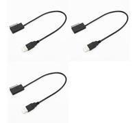 Wesafrae 3pcs 35CM USB Adapter PC 6P+7P CD DVD Rom SATA to USB 2.0 Converter Slimline Sata 13 Pin Drive Cable