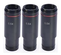 Wesafrae 3X, 0.5X C Mount Microscope Adapter 23.2mm Electronic Eyepiece Reduction Lens 0.5X Microscope Relay Lens