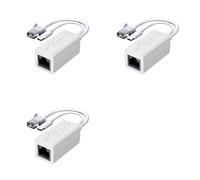Wesafrae 3X 100Mbps USB Type C PoE Splitter 48V to 5V for Various Electronic Networking Transmission
