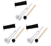 Wesafrae 3X Tuning Fork 128 Hz, C-128 Frequency Aluminum Alloy Non-Magnetic Tuning Fork for Healing with Hammer