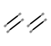 Wesafrae 4 Pack 40cm Coaxial Cable Window/Door Pass Through Flat Cable, SO239 UHF Female to UHF Female,50 Ohm
