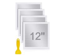 Wesafrae 4 Pcs Drywall Repair Kit 12 X12 Drywall Repair Patch with Scraper Self Adhesive Wall Repair Patch Drywall Repair Patch