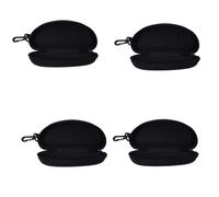 Wesafrae 4X Black Glasses Eyeglasses Safety Zippered Hard Case Holder