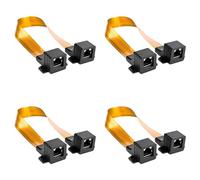 Wesafrae 4X Flat CAT6 Cat5 RJ45 Female F Connector Network Internet Cable Pass Car Window Door Feed-Through Jumper Cable 30cm