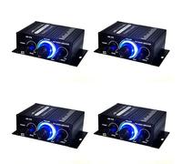 Wesafrae 4X Mini Stereo Amplifier Dc12V Dual Channel Hi-Fi Audio Player Supports Mobile Phone Dvd Input