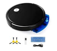 Wesafrae 5-In-1 RS800 with Remote Control Super Quiet Robot Vacuum Cleaner Wet&Dry Mopping Floor Home Appliance Easy to Use Black,A