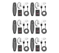 Wesafrae 6X Walkie Talkie Wireless Bluetooth PTT Headset Earpiece Hands-Free K Plug for Microphone Headset -888S K5