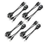 Wesafrae 8PCS POE Splitter Adapter Cable RJ45 Injector Power Combiner Connector Kit for IP Camera Router AP Network