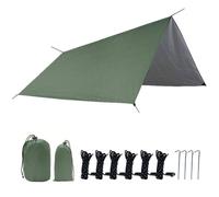 Wesafrae 9.8x9.8ft Camping Tarp Waterproof Hammock Rain Fly, UV Protection Portable Tent Footprint for Backpacking Outdoor