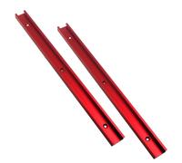 Wesafrae Aluminum 400mm Double-Cut Profile Universal 3/4 T-Track with Predrilled Mounting Holes,30 Type T Track Red Aluminum Alloy