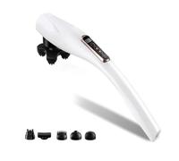 Wesafrae Cordless Handheld Massage Wand Rechargeable 12 Modes 10 Speeds LCD Display Wireless Full Body Muscle Relaxation
