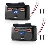 Wesafrae Dual PD 36W& Dual QC3.0 18W 108W 12V USB Outlet Panel 2 Pack, for Car, RV, Truck, Boat, Bus, Marine, ATV