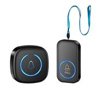 Wesafrae Emergency Call Button Wireless Lanyard Button SOS Pager for Kids Elderly UK Plug Emergency Call System Black