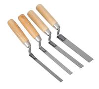 Wesafrae Ergonomic Wooden Handle Trowel Set, Finger Pointing Tool, Brick Jointer 8/10/12/15mm for Builders and DIY Masonry