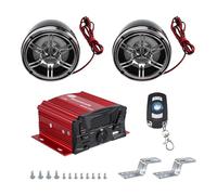 Wesafrae FM Radio MP3 Stereo Speaker 12V Motorcycle Antitheft Bluetooth 4 Channel High Power with LCD Display